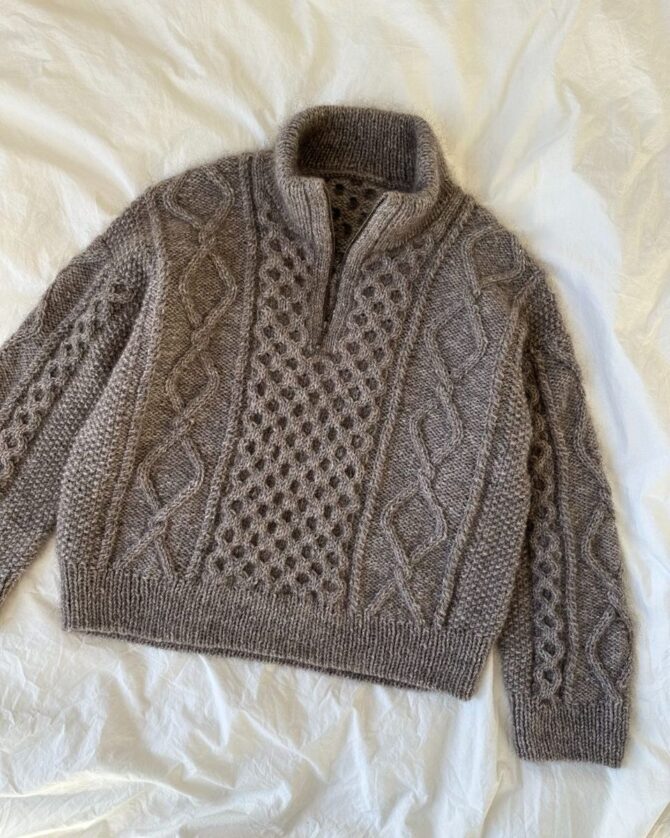 PetiteKnit Dagmar Zipper Sweater wzór na druty - obrazek 2