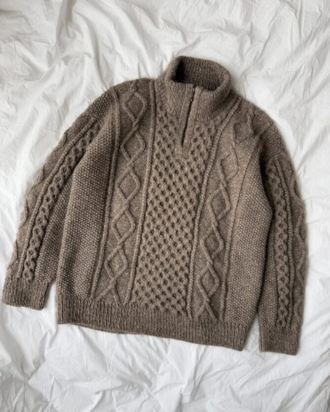 PetiteKnit Dagmar Zipper Sweater Man wzór na druty - obrazek 2