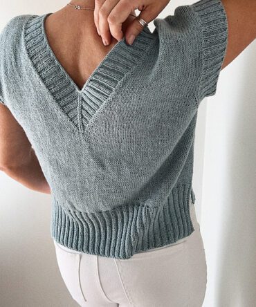 Caidree Suri Shirt V-Neck wzór na druty z włóczxką Puno Pascuali