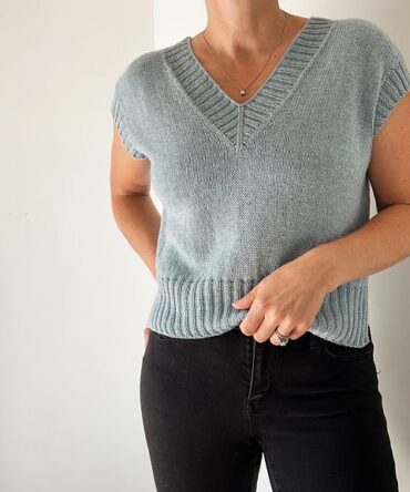 Caidree Suri Shirt V-Neck wzór na druty z włóczxką Puno Pascuali