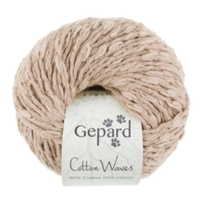 Włóczka bawełniana Gepard Garn CottonWaves puszysta bawełna z dodatkiem lnu kolor 144