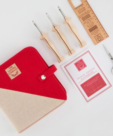 Oxford Punch Needle REGULAR zestaw igieł w czerwonym etui i akcesoria