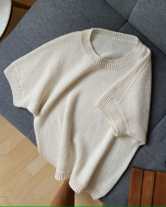 Paula Strickt Sonya Shirt wzór na druty z włóczką Pinta Pascuali
