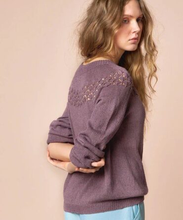 Sandnes Garn Peon Sweater 2104-10 darmowy wzór na druty z włóczki Tynn Line