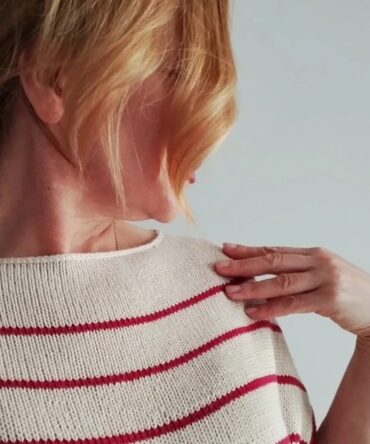 Striped Shirt wzór na druty z włóczką Cumbria wersja kolorowa