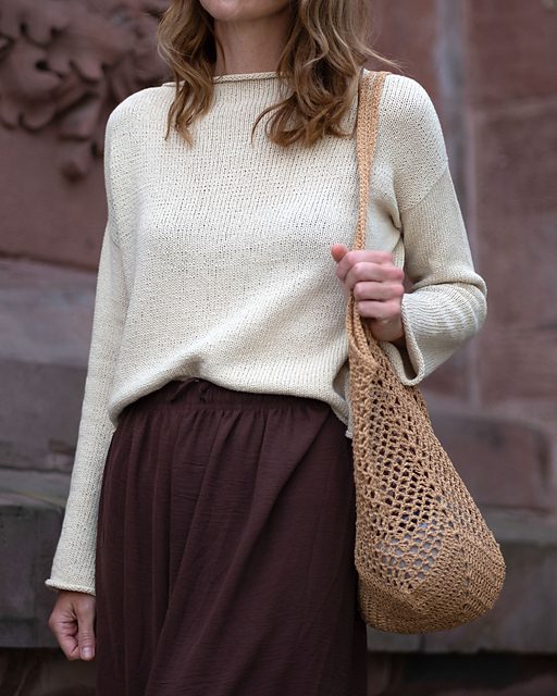 Paula Strickt Paula M Wzór na druty z włóczką Como marki Lamana na Sabai Sweater