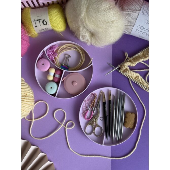 The Knitting Box separator mini kolor liliowy