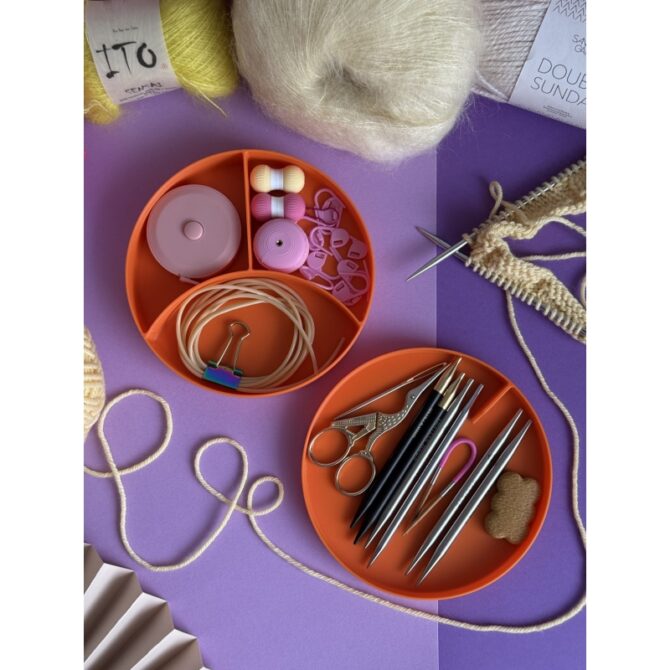 The Knitting Box separator mini kolor mandarynka