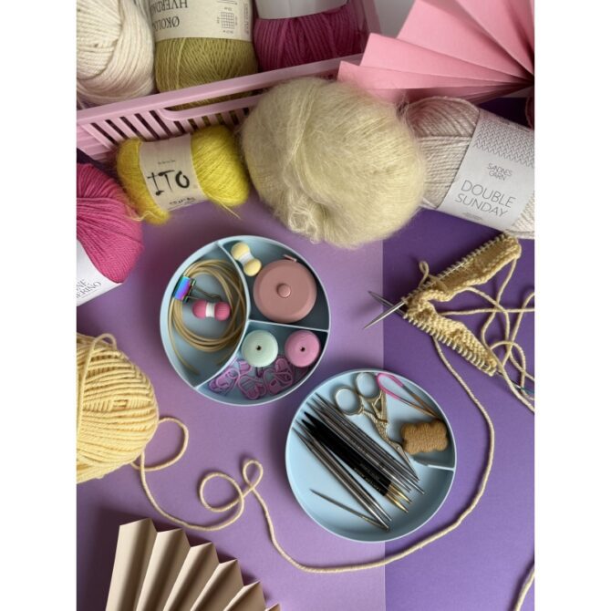 The Knitting Box separator mini kolor pudrowy niebieski