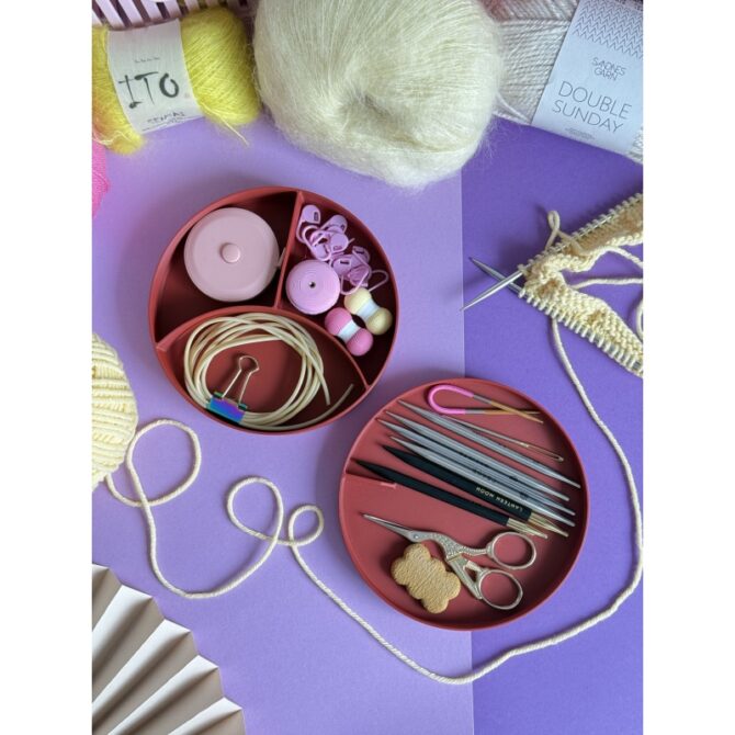 The Knitting Box separator mini kolor wiśnia
