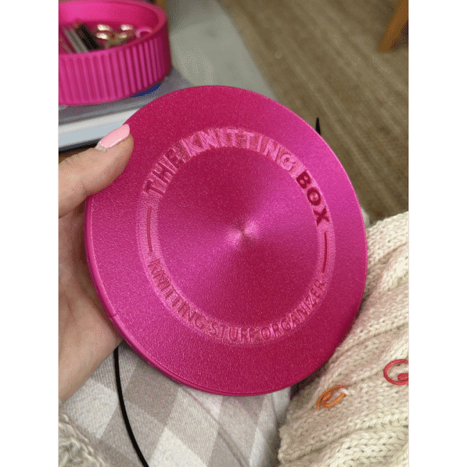The Knitting Box Macaron Knitting Stuff Organizer organizer na akcesoria dziewiarskie kolor flaming