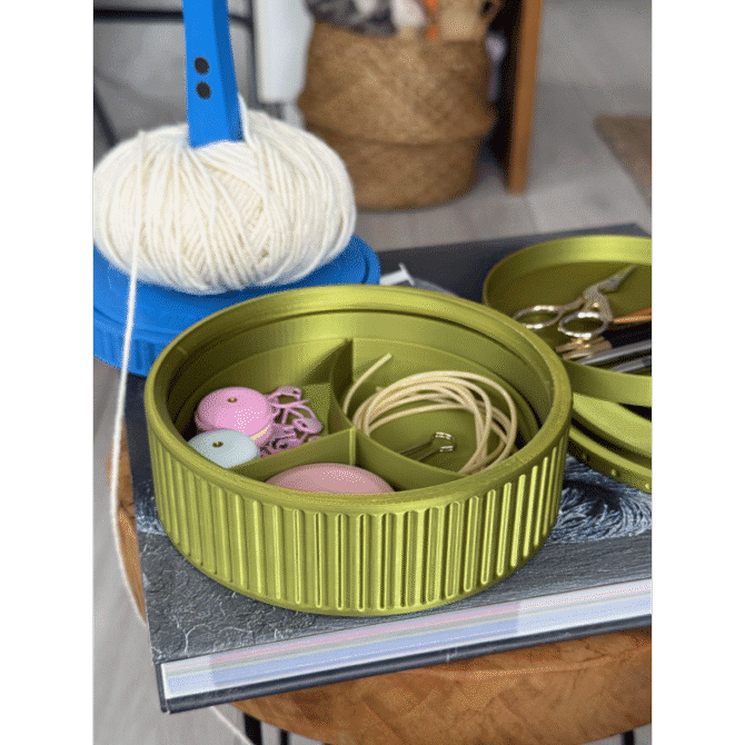 The Knitting Box Macaron Knitting Stuff Organizer organizer na akcesoria dziewiarskie kolor żuk