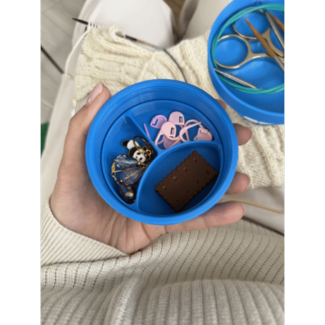 The Knitting Box Macaron Mini Knitting Stuff Organizer organizer na akcesoria dziewiarskie kolor kuracao
