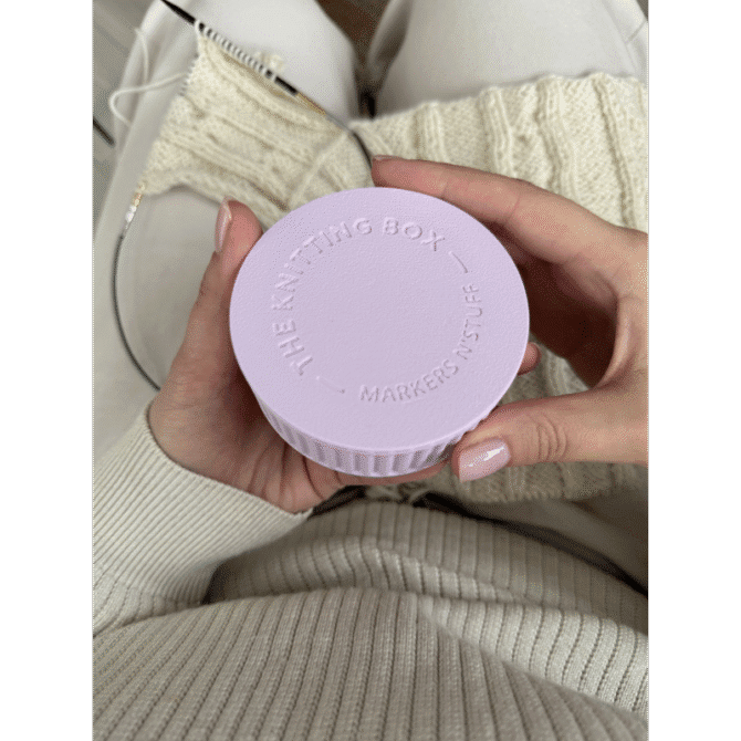 The Knitting Box Macaron Mini Knitting Stuff Organizer organizer na akcesoria dziewiarskie kolor liliowy