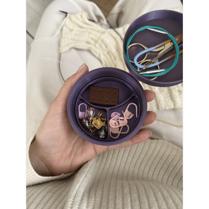 The Knitting Box Macaron Mini Knitting Stuff Organizer organizer na akcesoria dziewiarskie kolor morska czarownica