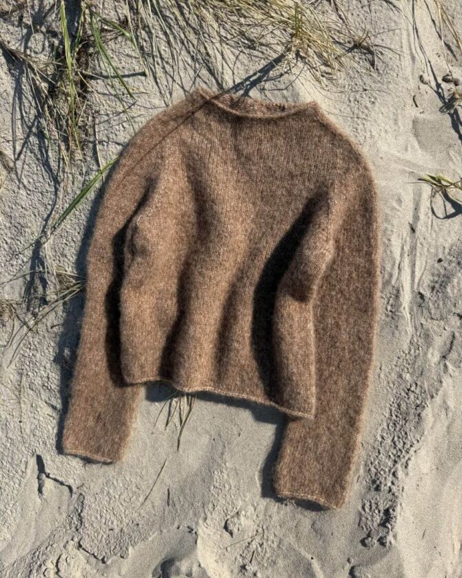 PetiteKnit Ivy Sweater wzór na druty na sweter z polskim tłumaczeniem Eco Soft Isager E7S