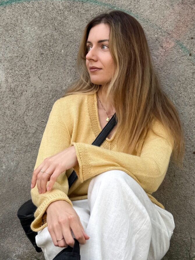 Wzór na druty z włóczką Pinta Butter Blouse Splotka