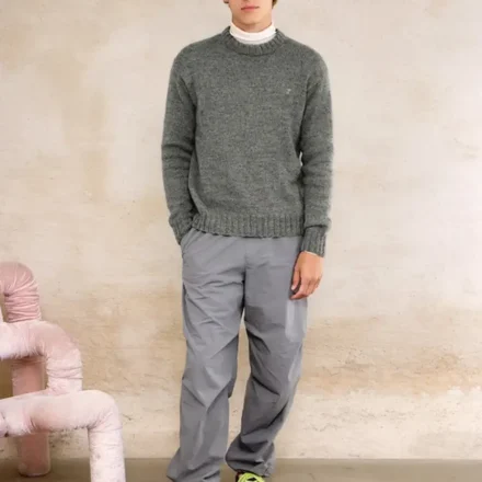 Brendan Sweater Man 2412-05 wzór z włóczką