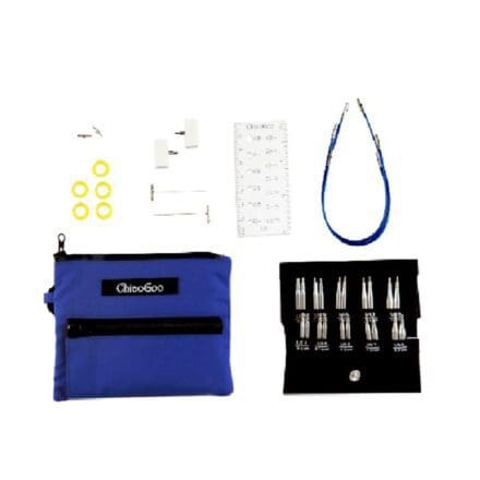 Zestaw Drutów ChiaoGoo Twist Blue Shorties 10 par 5 + 8 cm