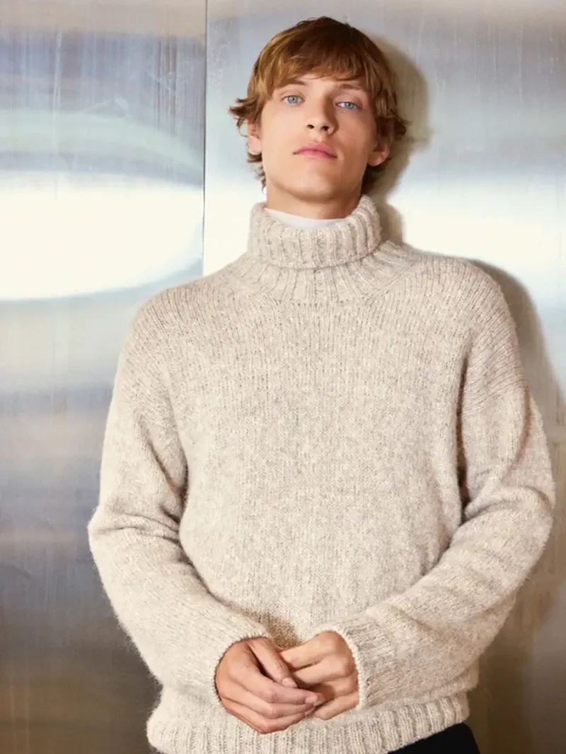 Dave Sweater Man 2412-02 wzór na druty z włóczką