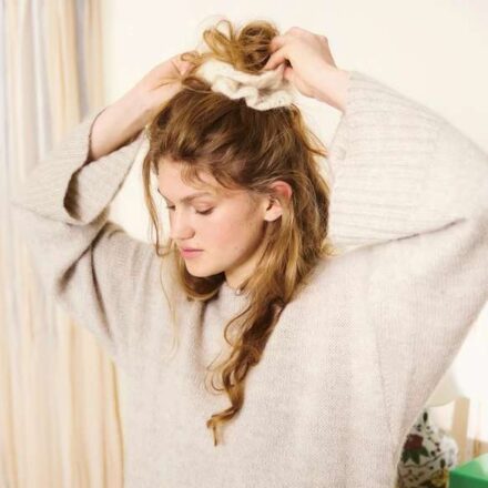 Fleur Scrunchie 2502-11 zestaw wzór na druty z włóczką