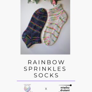 Rainbow Sprinkles Socks wzór na druty z włóczką