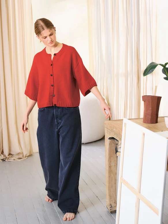 Lia Cardigan 2502-02 zestaw wzór na druty z włóczką