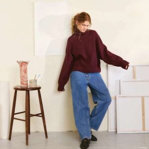 Mindy Sweater 2502-07a SUNDAY zestaw wzór na druty z włóczką
