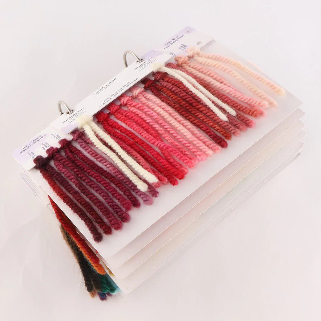 Próbnik kolorów włóczek ręcznie barwionych Oxford Punch Needle