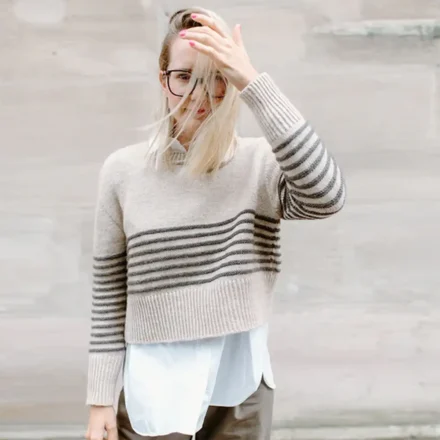 Milano Sweater wzór na druty z włóczką