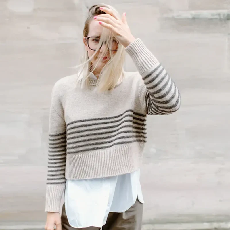 Milano Sweater wzór na druty z włóczką