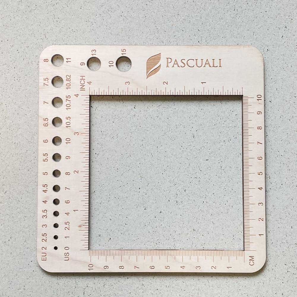 Drewniana miarka dziewiarska Pascuali