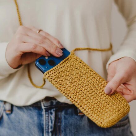 Gan Phone Bag etui na telefon wzór z włóczką