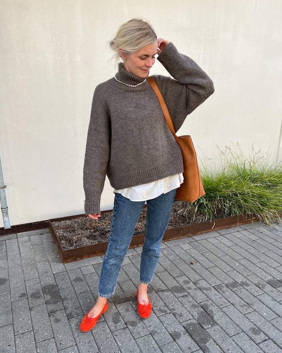 PetiteKnit Chestnut Sweater wzór dziewiarski