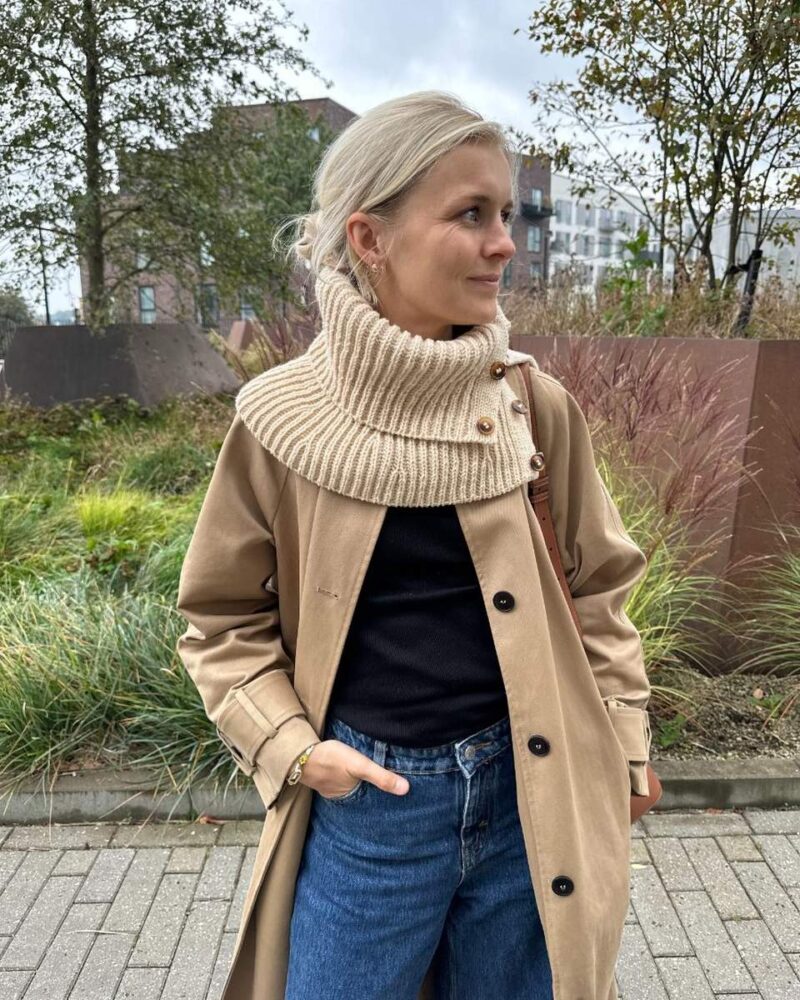 PetiteKnit November Neck wzór na druty