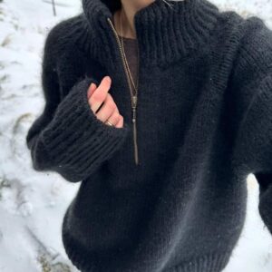 PetiteKnit wzory Zipper Sweater