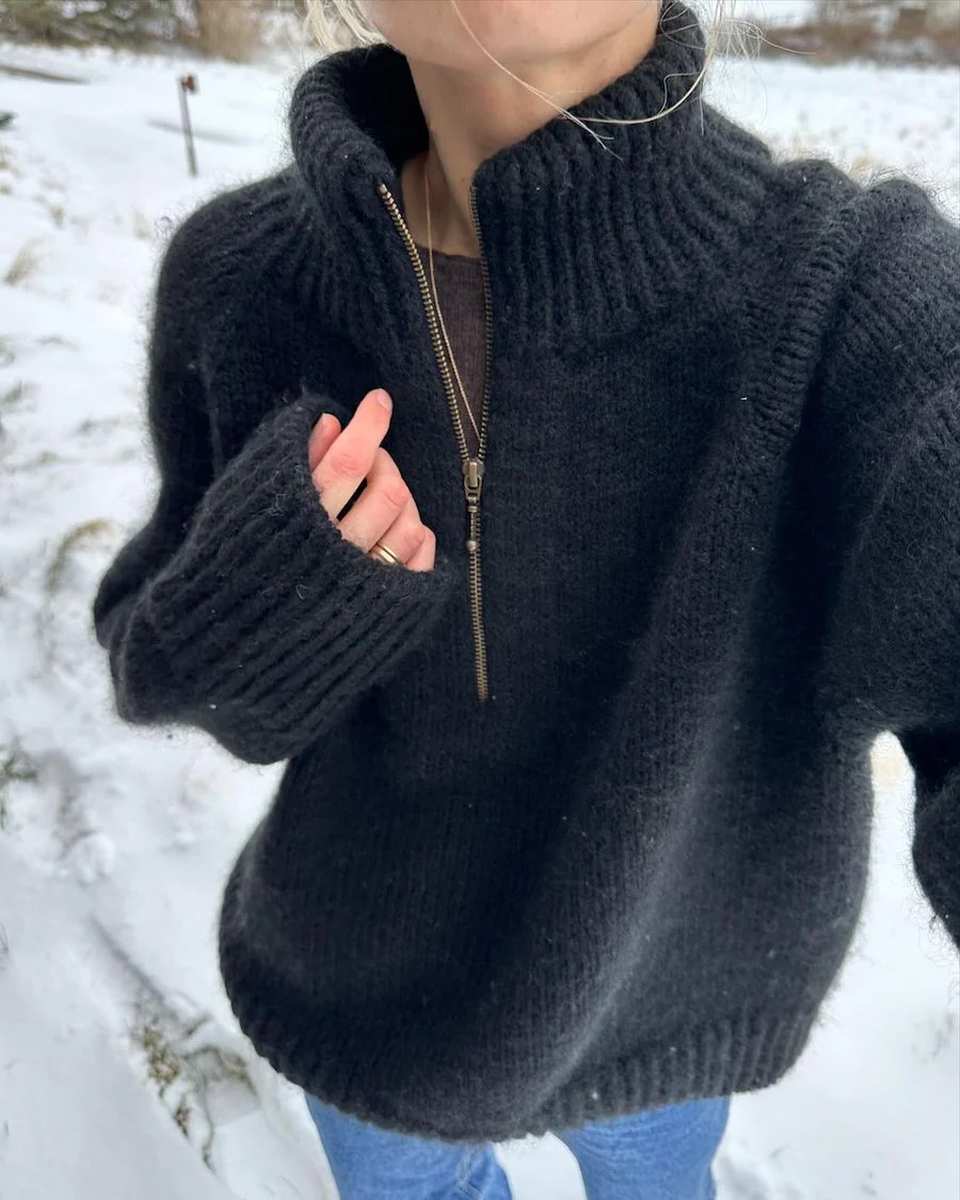 PetiteKnit wzory Zipper Sweater