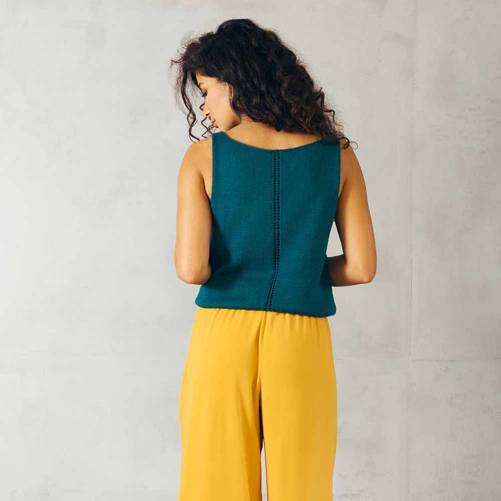 Top RENETA wzór z włóczką natural