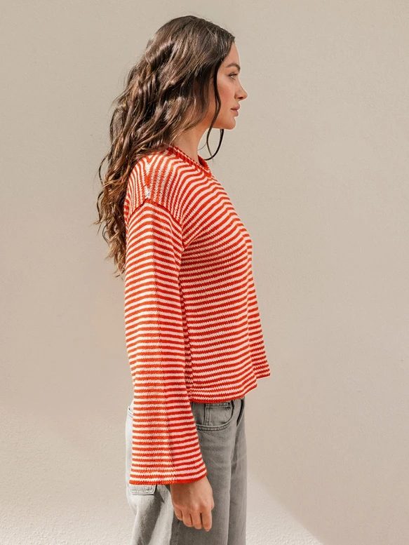 Cleo Sweater 2504-02a wzór na druty z włóczką