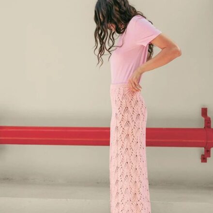Summer Skirt Long 2504-03c wzór na druty z włóczką