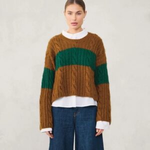 Brady Sweater 2507-01b wzór na druty z włóczką