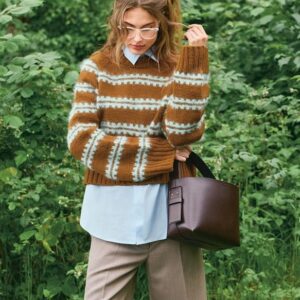 Ridge Sweater 2507-08 wzór na druty z włóczką