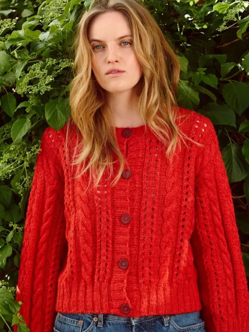 Cornelia Cardigan 2409-08 wzór na druty z włóczką