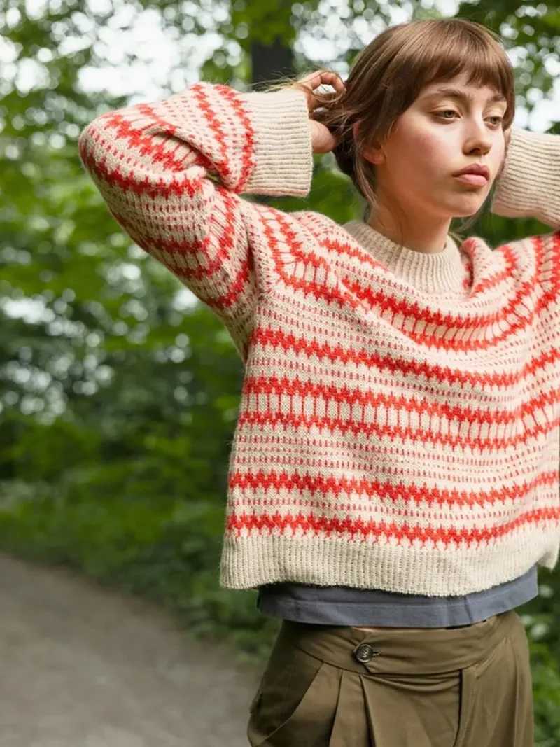 Kleiva Ladies Sweater 2410-04 wzór na druty z włóczką