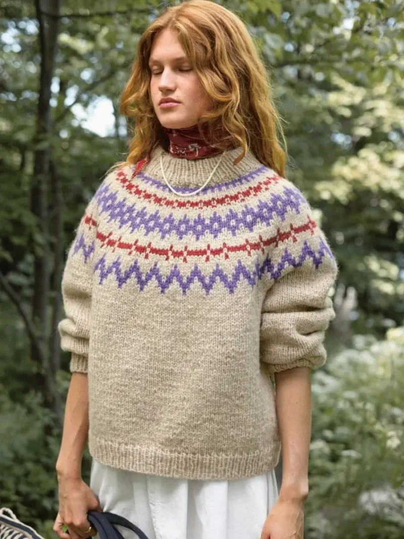 Polar-light Ladies Sweater 2410-07 wzór na druty z włóczką