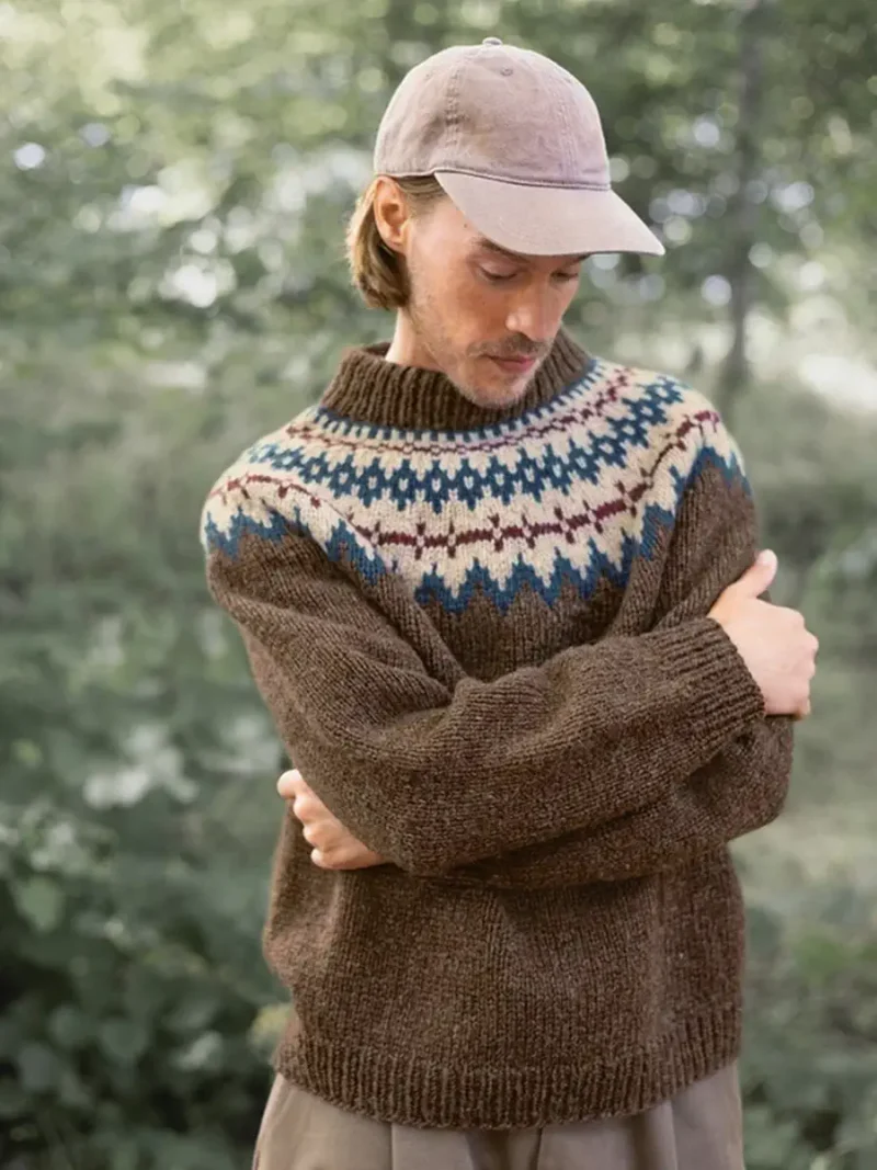 Polar-light Sweater Man 2410-06 wzór na druty z włóczką