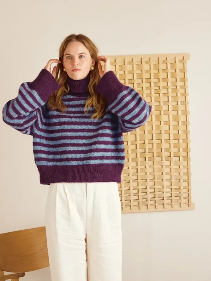 South Sweater 2409-09 wzór na druty z włóczką