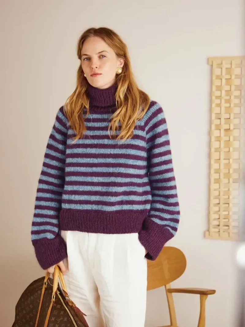 South Sweater 2409-09 wzór na druty z włóczką