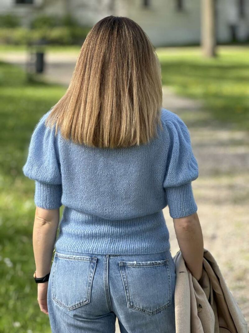 Bliss Puff Blouse wzór z włóczką