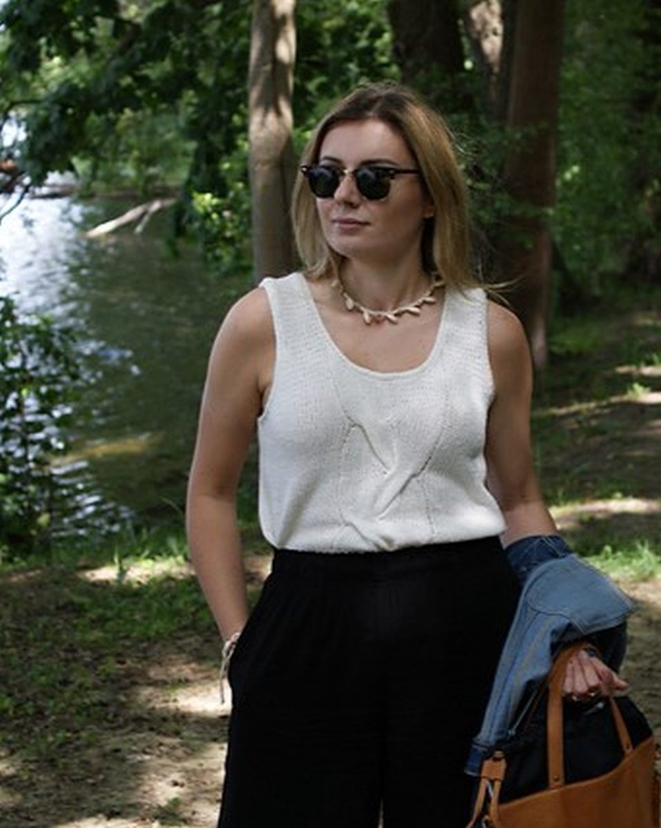 LikeMe Top wzór z włóczką